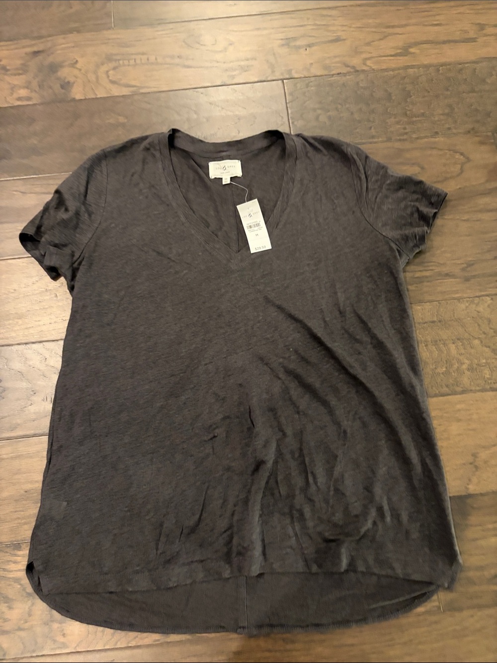 New With Tags Lou and Gray Linen Tee Sz M